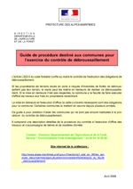 Guide de procdure destin aux communes pour l'exercice du contrle de dbroussaillement - Prfecture et DDEA 06.